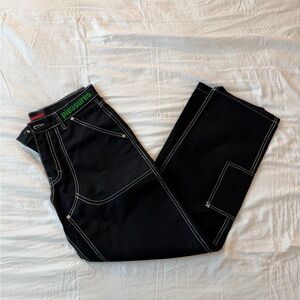Pleasures Men's Cargo Black Jeans